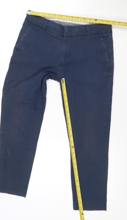 Jack Wills Women’s Blue Slim Tapered Chino Trousers UK 10 28W 26L