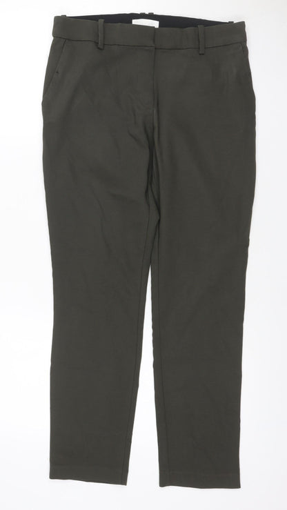H&M Women’s Black UK 12 Straight Leg Elastic Waist Dress Trousers