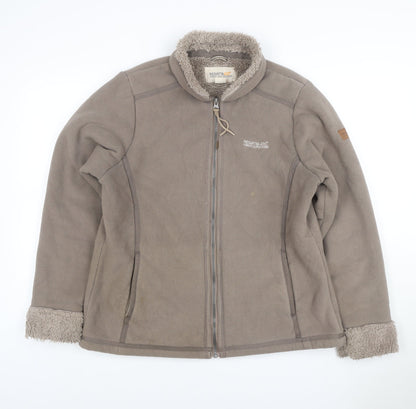 Regatta Women’s Brown Size 12 Fleece Sherpa Lined Full Zip Jacket