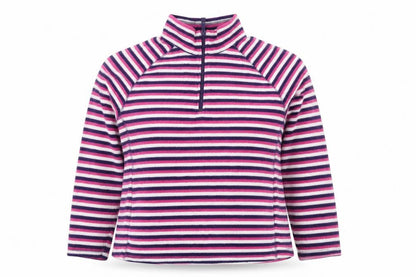 Marks and Spencer Women’s Multicoloured UK 20 Striped 1/4 Zip Fleece Sweatshirt