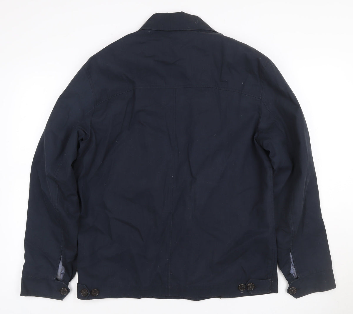 Jaeger Men’s Blue S Basic Zip Jacket Lined Cotton Blend