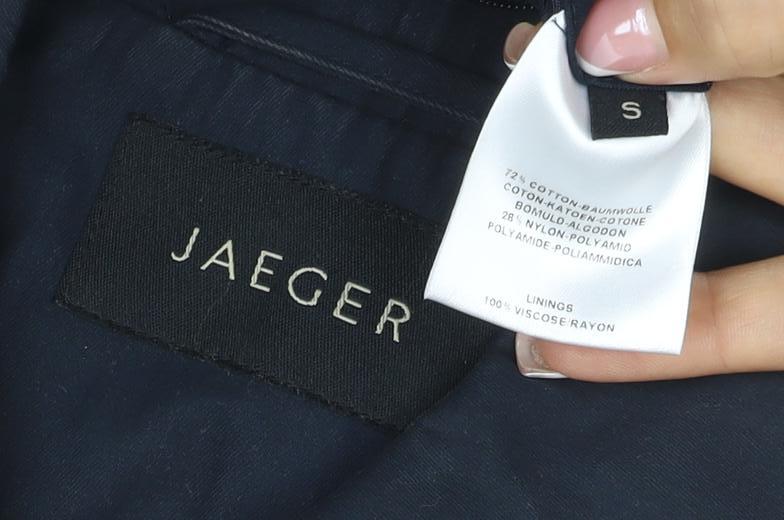 Jaeger Men’s Blue S Basic Zip Jacket Lined Cotton Blend