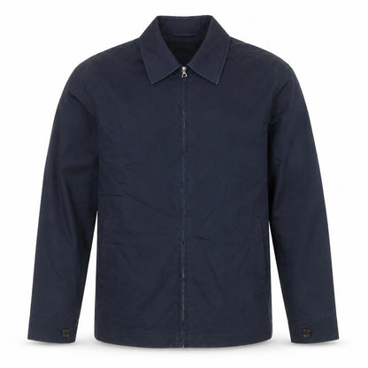 Jaeger Men’s Blue S Basic Zip Jacket Lined Cotton Blend