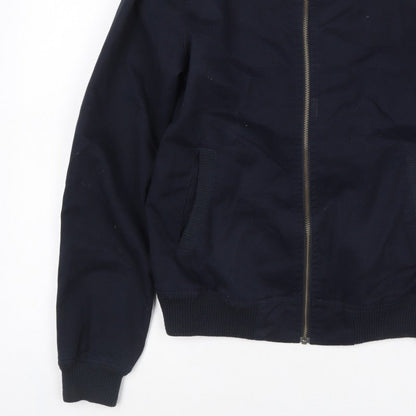 ASOS Men’s Blue S Bomber Jacket Full Zip Lined Casual