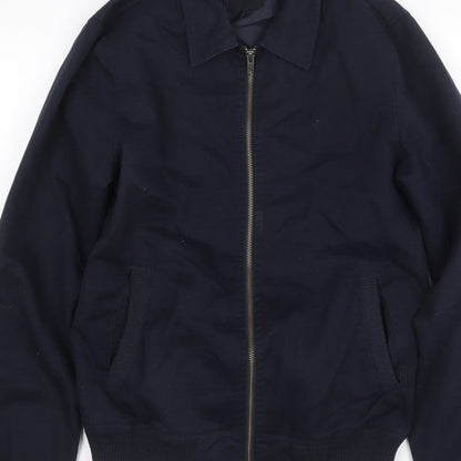ASOS Men’s Blue S Bomber Jacket Full Zip Lined Casual