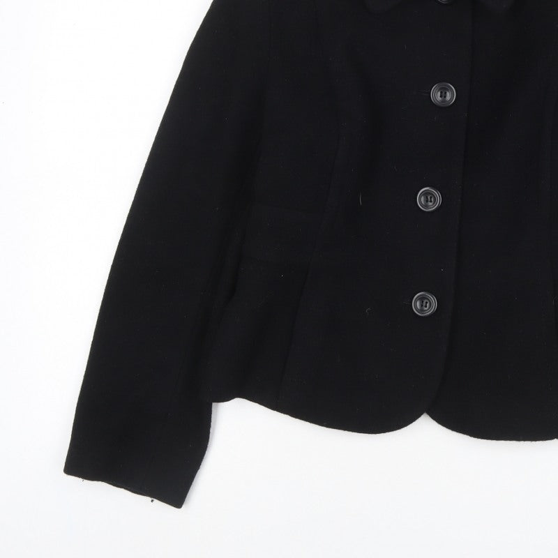 Marks and Spencer Women’s Black UK 16 Wool Blend Button Jacket