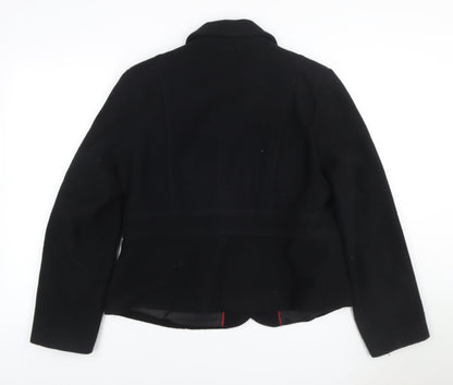 Marks and Spencer Women’s Black UK 16 Wool Blend Button Jacket