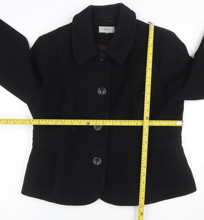 Marks and Spencer Women’s Black UK 16 Wool Blend Button Jacket