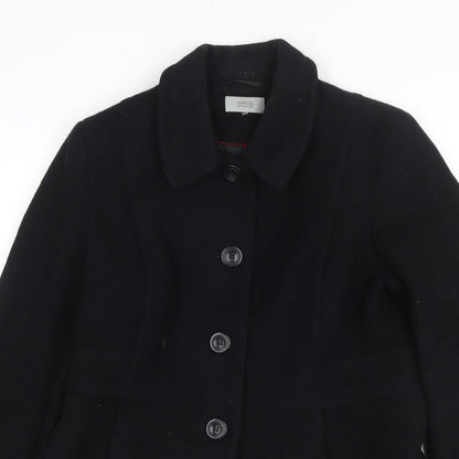 Marks and Spencer Women’s Black UK 16 Wool Blend Button Jacket