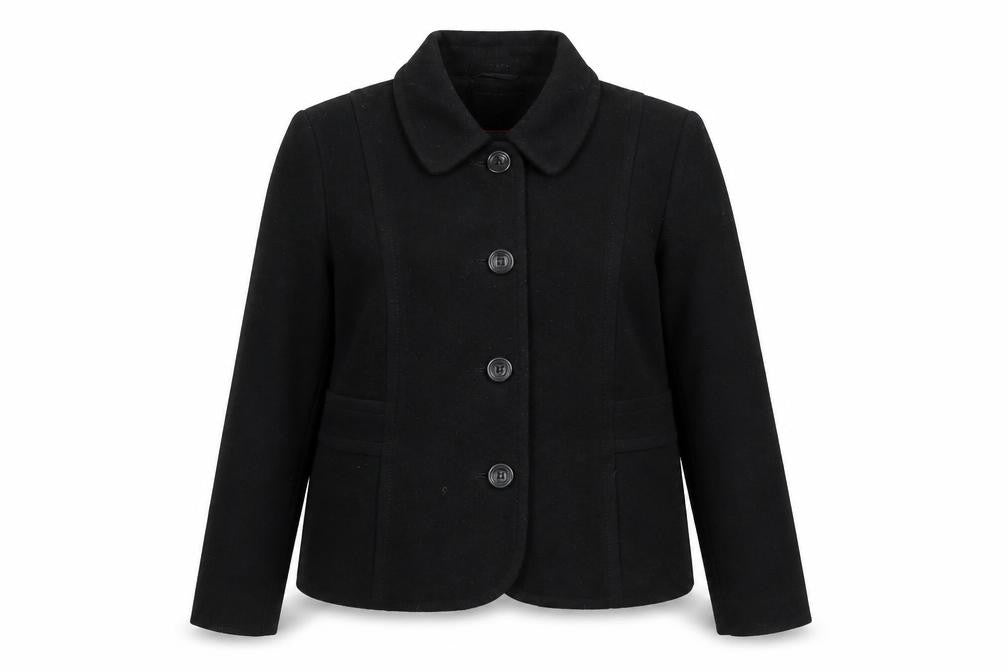 Marks and Spencer Women’s Black UK 16 Wool Blend Button Jacket