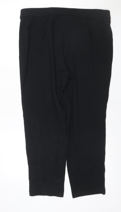 Marks and Spencer Women's Black Size 8 Stretch Pull-On Trousers