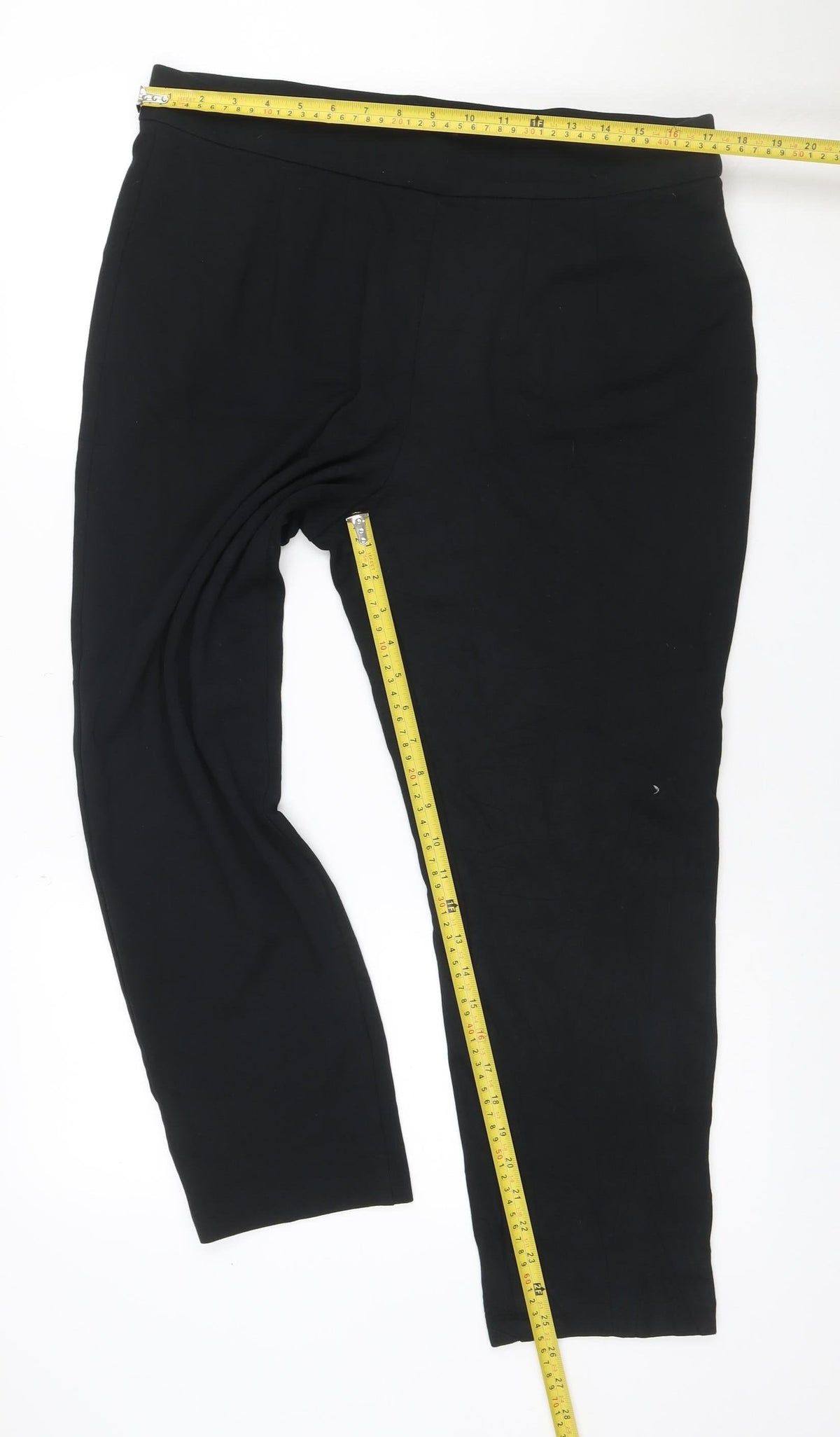 Marks and Spencer Women's Black Size 8 Stretch Pull-On Trousers