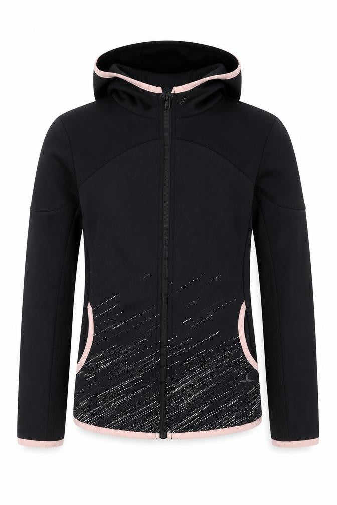 Decathlon Girls Black Pink Full Zip Sports Hoodie 10-11 Years
