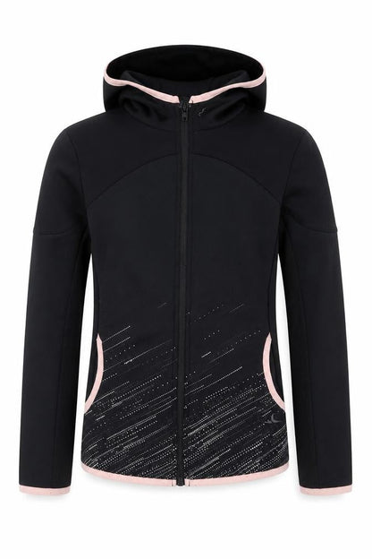 Decathlon Girls Black Pink Full Zip Sports Hoodie 10-11 Years