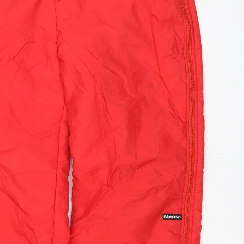 Alpina Women Red M Insulated Ski Snow Pants Zip Leg Pockets