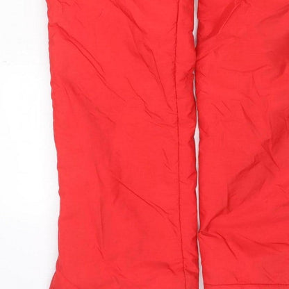Alpina Women Red M Insulated Ski Snow Pants Zip Leg Pockets