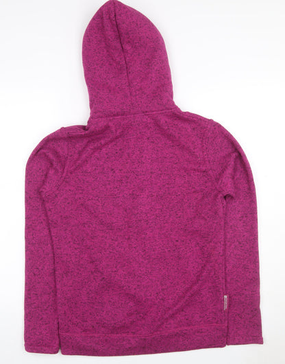Mountain Warehouse Women’s Pink UK 12 Hooded Fleece Jacket Full Zip