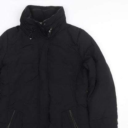Mango Suit Women Black XS Puffer Jacket Quilted Insulated Zip