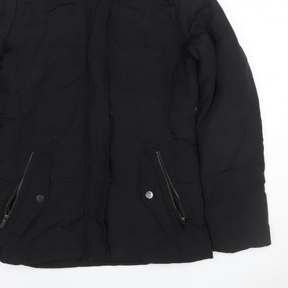 Mango Suit Women Black XS Puffer Jacket Quilted Insulated Zip