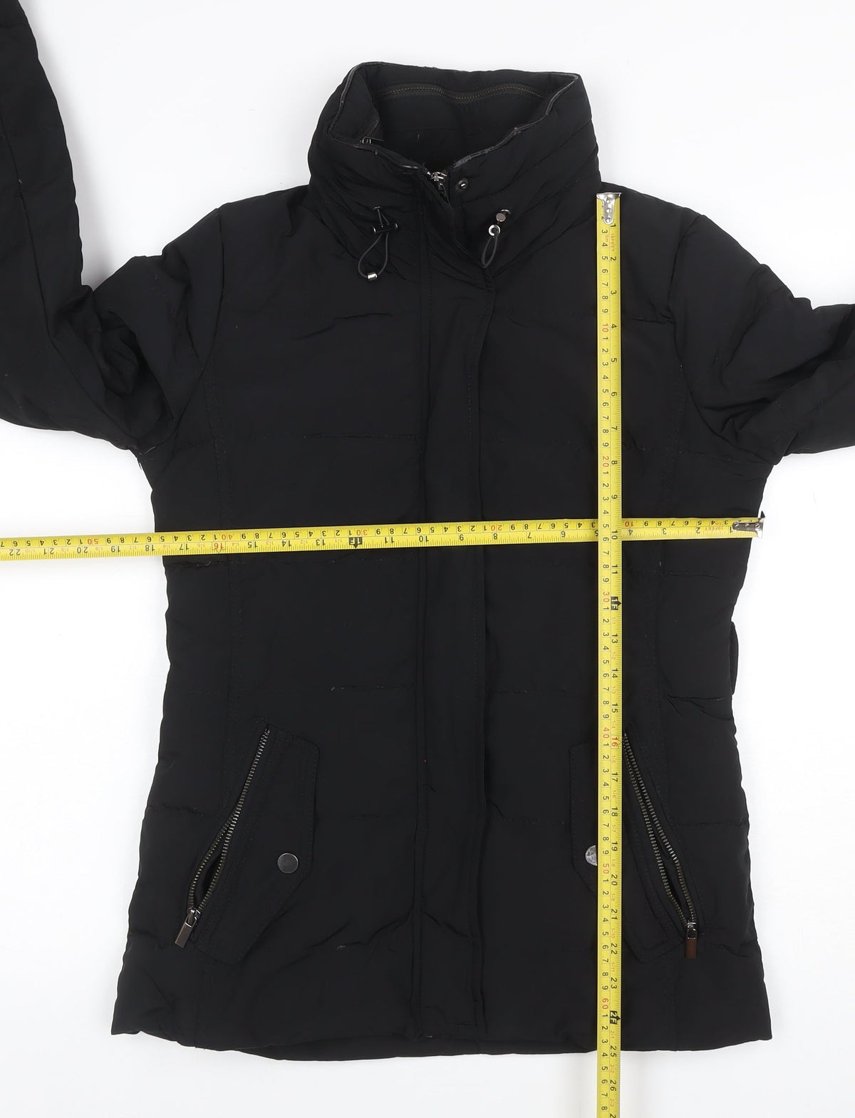 Mango Suit Women Black XS Puffer Jacket Quilted Insulated Zip