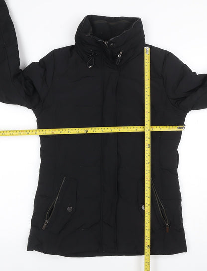 Mango Suit Women Black XS Puffer Jacket Quilted Insulated Zip