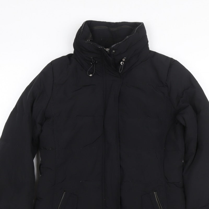 Mango Suit Women Black XS Puffer Jacket Quilted Insulated Zip