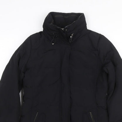 Mango Suit Women Black XS Puffer Jacket Quilted Insulated Zip