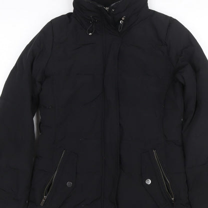 Mango Suit Women Black XS Puffer Jacket Quilted Insulated Zip