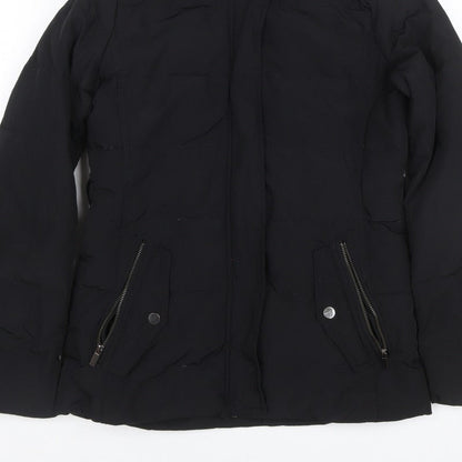 Mango Suit Women Black XS Puffer Jacket Quilted Insulated Zip