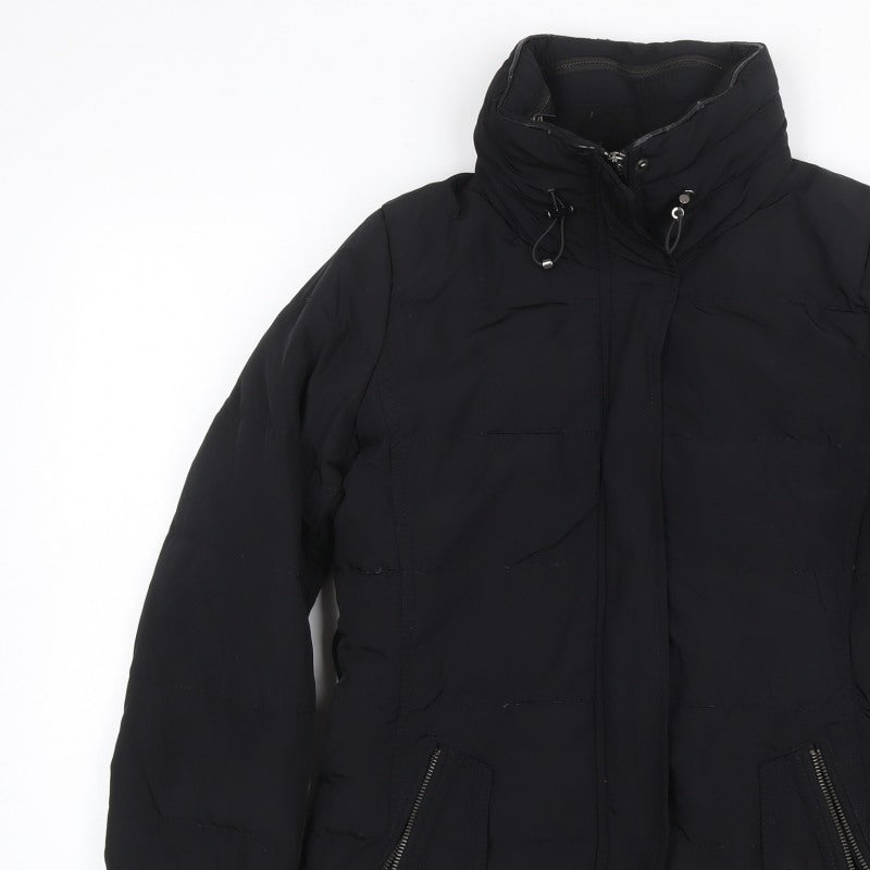 Mango Suit Women Black XS Puffer Jacket Quilted Insulated Zip