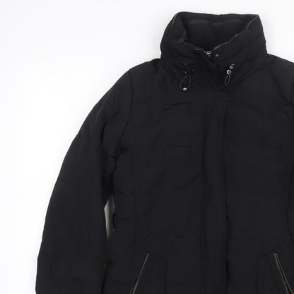 Mango Suit Women Black XS Puffer Jacket Quilted Insulated Zip