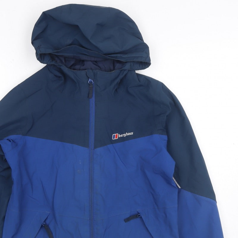 Berghaus Boys Blue 9-10 Years AQ2 Waterproof Hooded Full Zip Jacket