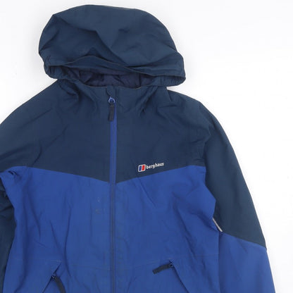 Berghaus Boys Blue 9-10 Years AQ2 Waterproof Hooded Full Zip Jacket