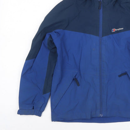 Berghaus Boys Blue 9-10 Years AQ2 Waterproof Hooded Full Zip Jacket