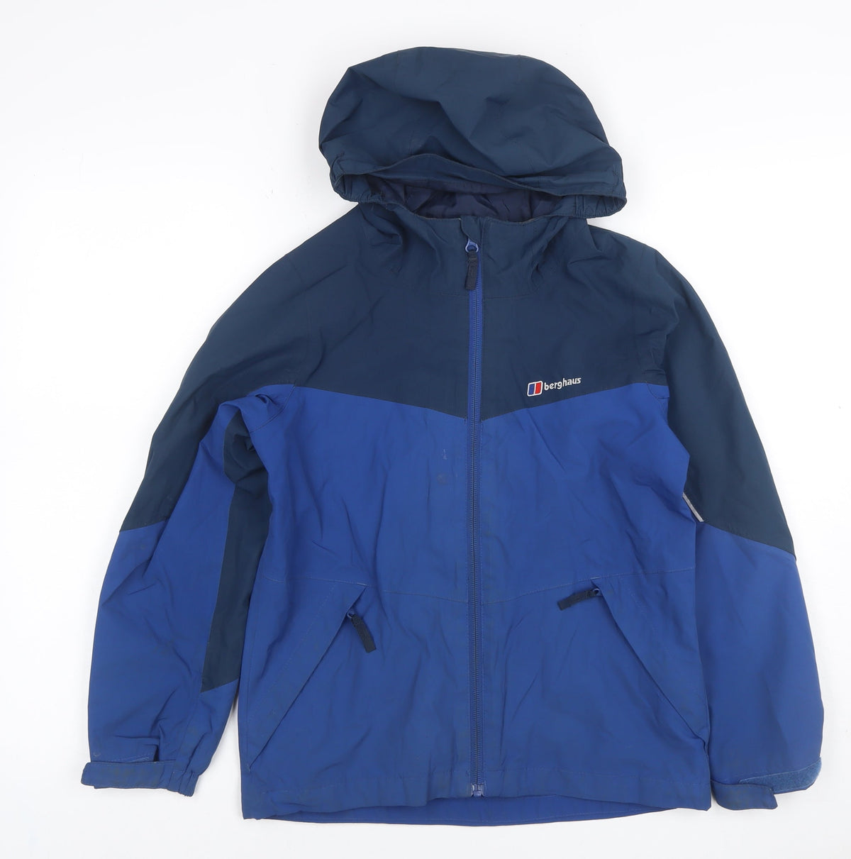 Berghaus Boys Blue 9-10 Years AQ2 Waterproof Hooded Full Zip Jacket