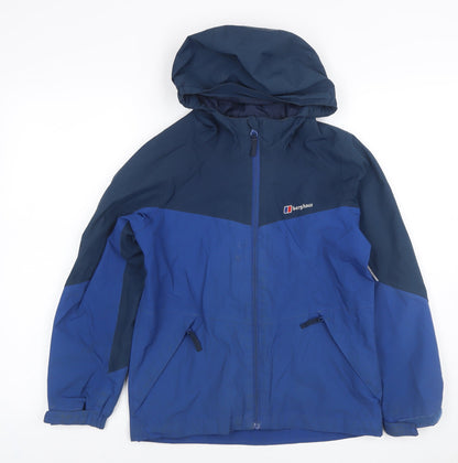 Berghaus Boys Blue 9-10 Years AQ2 Waterproof Hooded Full Zip Jacket