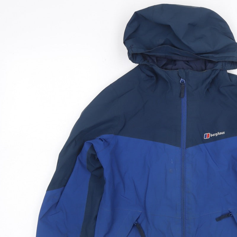 Berghaus Boys Blue 9-10 Years AQ2 Waterproof Hooded Full Zip Jacket