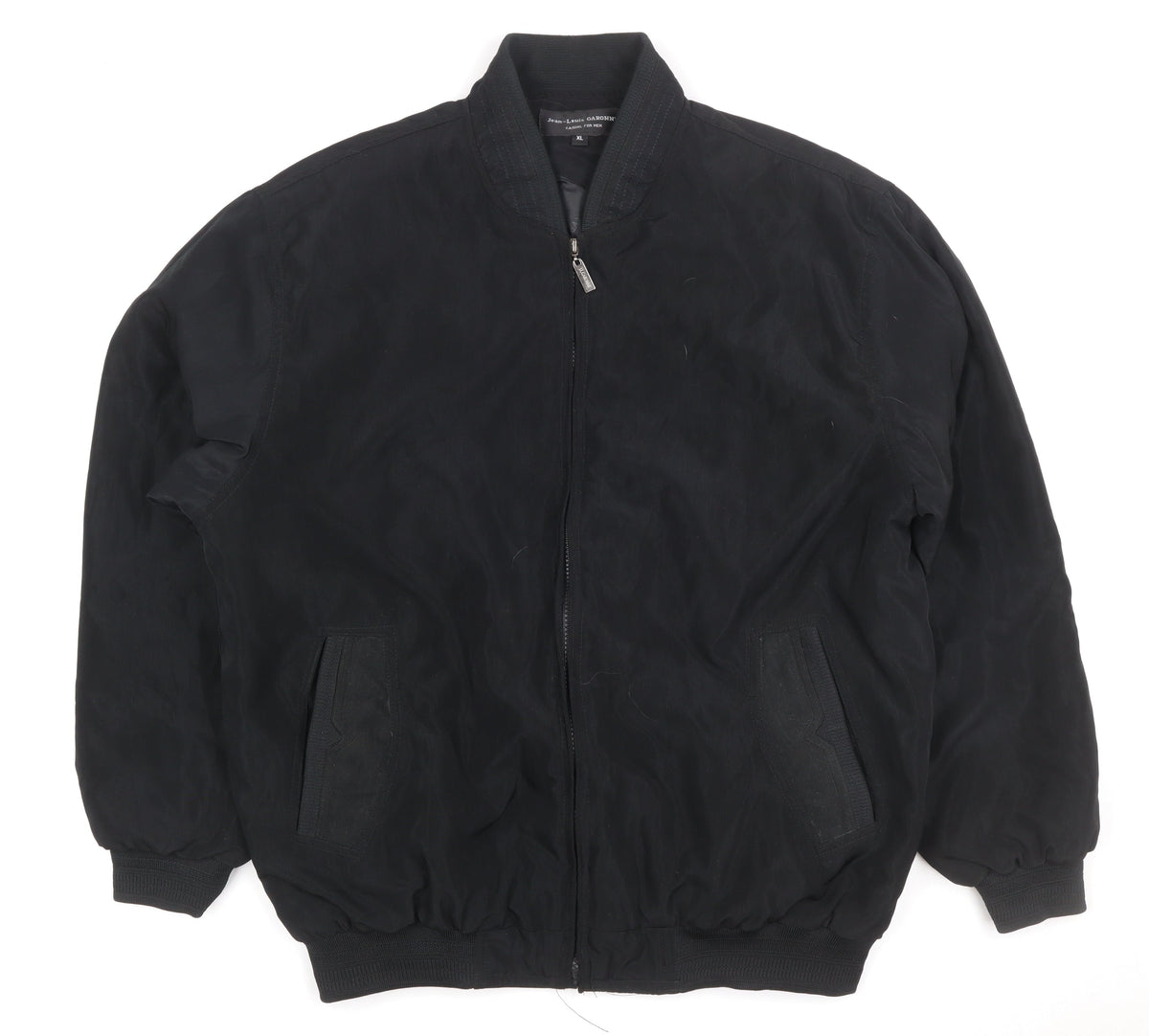 Jean-Louis Garonne Men's Black XL Bomber Jacket Full Zip