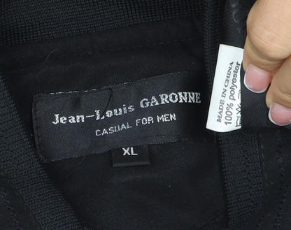 Jean-Louis Garonne Men's Black XL Bomber Jacket Full Zip