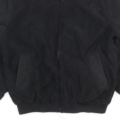 Jean-Louis Garonne Men's Black XL Bomber Jacket Full Zip