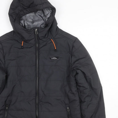 Passenger Men’s Black XS Hooded Quilted Puffer Jacket Full Zip