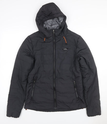 Passenger Men’s Black XS Hooded Quilted Puffer Jacket Full Zip