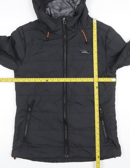 Passenger Men’s Black XS Hooded Quilted Puffer Jacket Full Zip