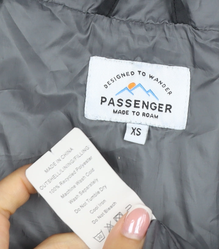 Passenger Men’s Black XS Hooded Quilted Puffer Jacket Full Zip