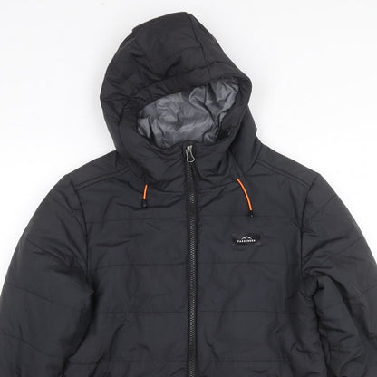Passenger Men’s Black XS Hooded Quilted Puffer Jacket Full Zip