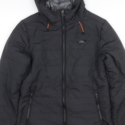 Passenger Men’s Black XS Hooded Quilted Puffer Jacket Full Zip