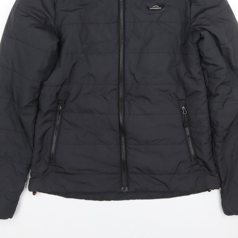 Passenger Men’s Black XS Hooded Quilted Puffer Jacket Full Zip