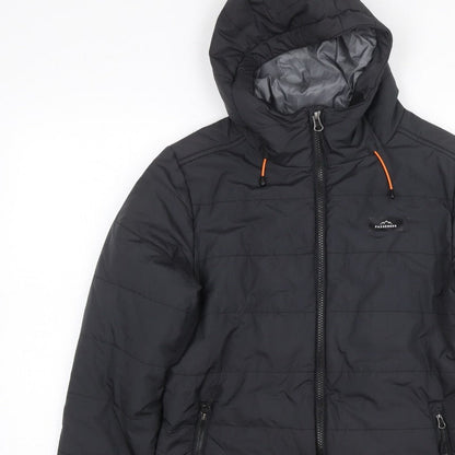 Passenger Men’s Black XS Hooded Quilted Puffer Jacket Full Zip