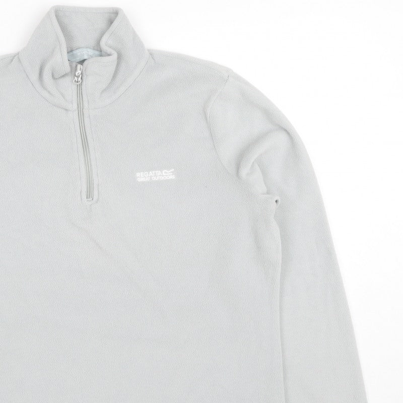 Regatta Women Grey UK 14 Fleece 1/4 Zip High Neck Sweatshirt