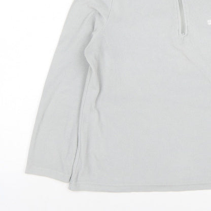 Regatta Women Grey UK 14 Fleece 1/4 Zip High Neck Sweatshirt